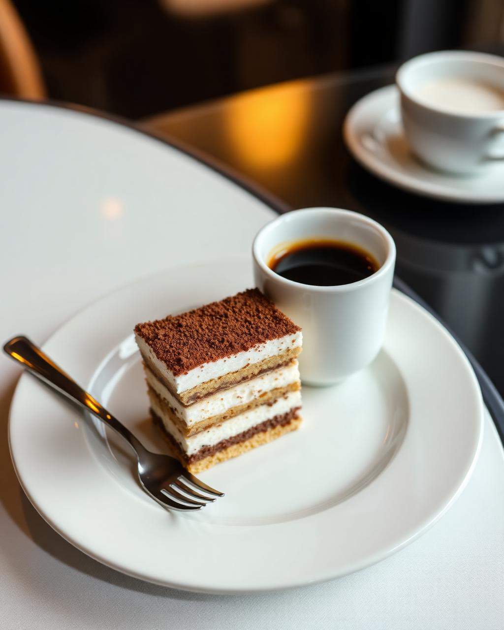 Tiramisu and espresso
